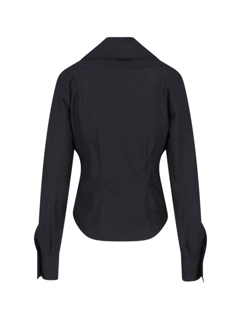 Vivienne Westwood Black Drunken Cotton Casual Shirt