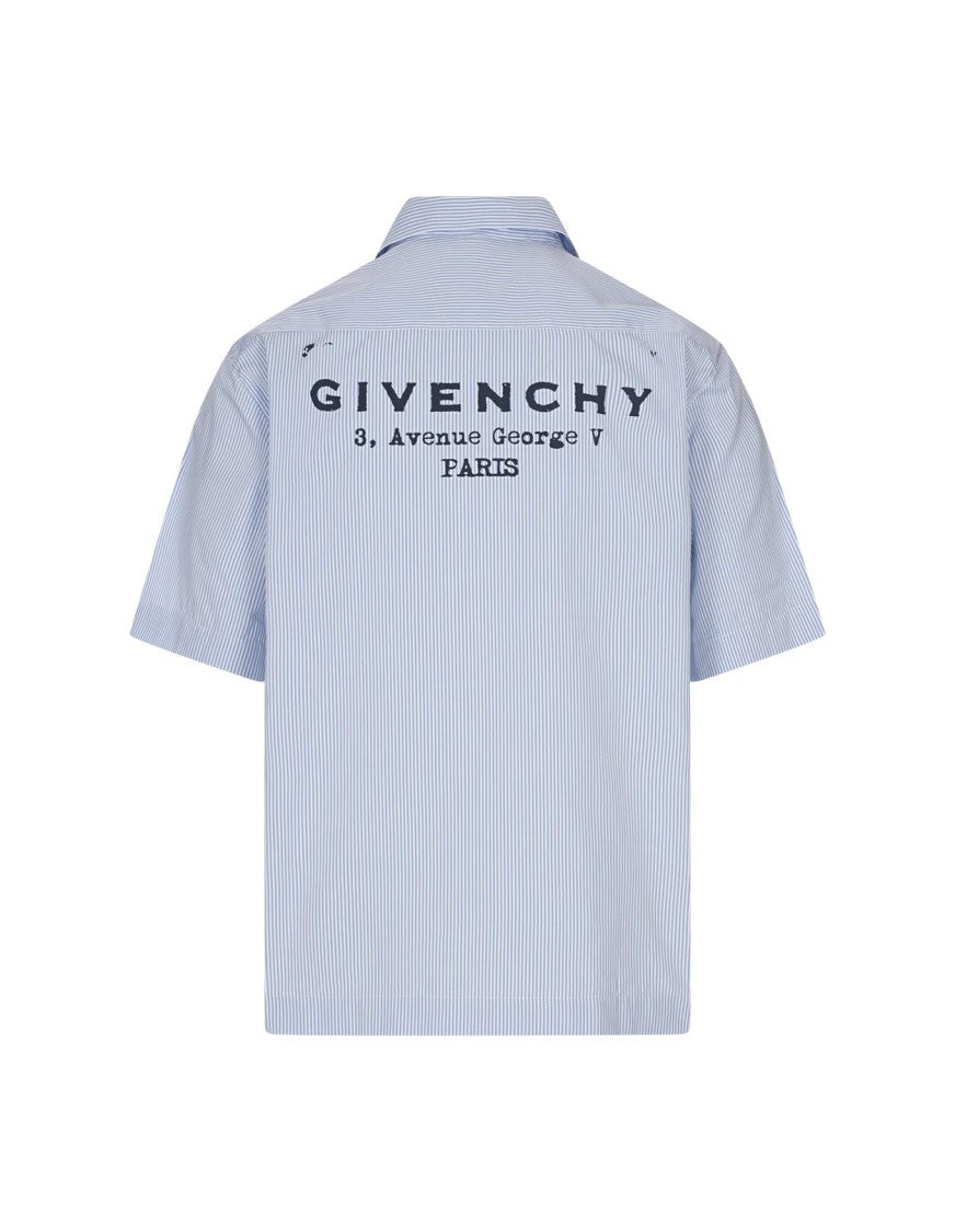 Givenchy Button-Down Casual Shirt With Vertical Stripe Pattern
