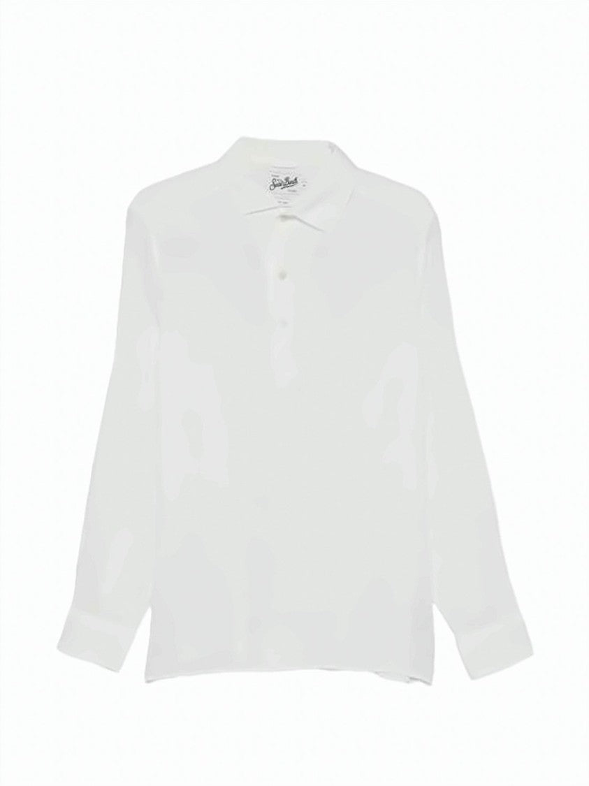 Mc2 Saint Barth Semi-Sheer Textured Long-Sleeve Shirt