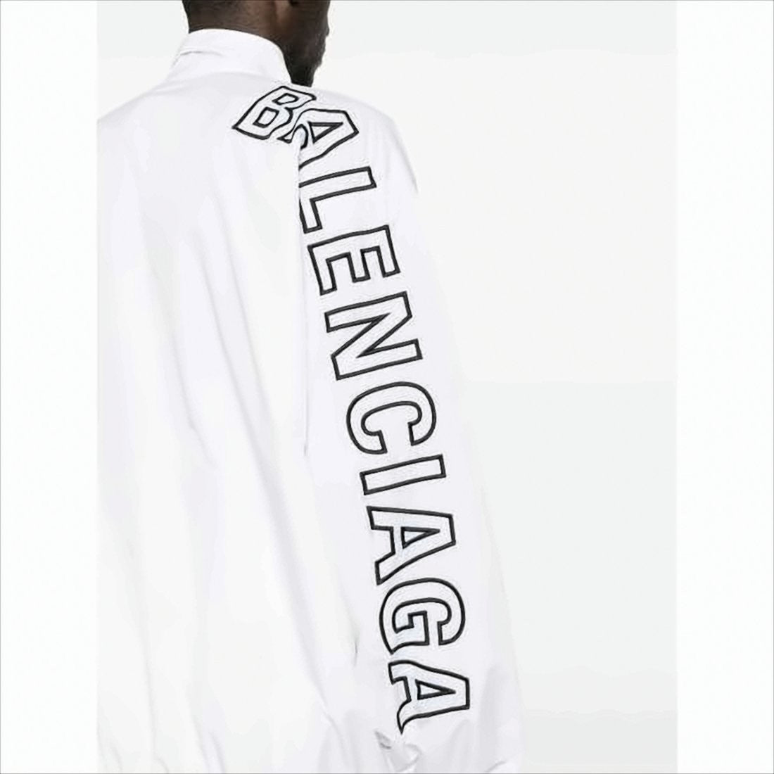 Balenciaga Lightweight White Jacket With High Collar