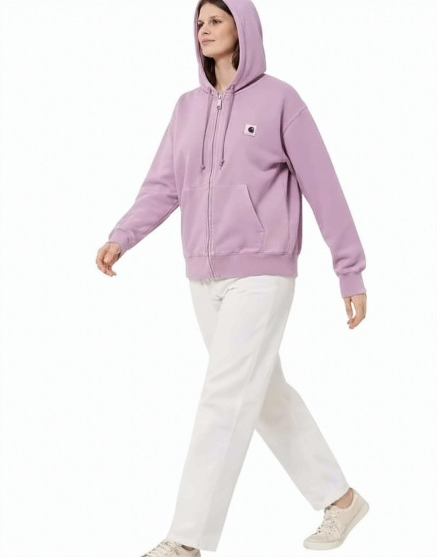 Carhartt Wip Garment-Dyed Nelson Hoodie Jacket With Full Zipper And Attached Hood