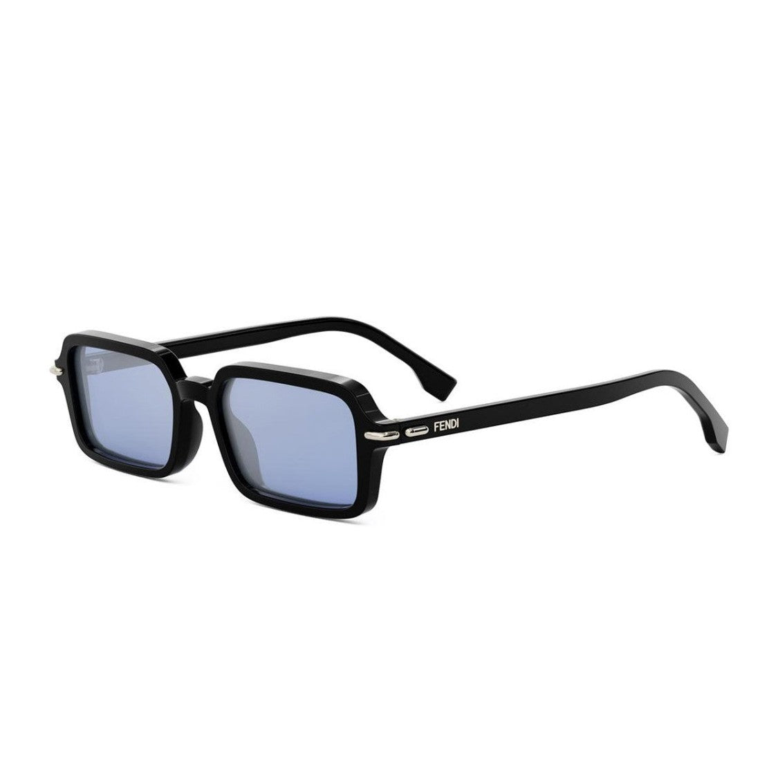 Fendi Black Fendi Selleria Rectangular Acetate Sunglasses