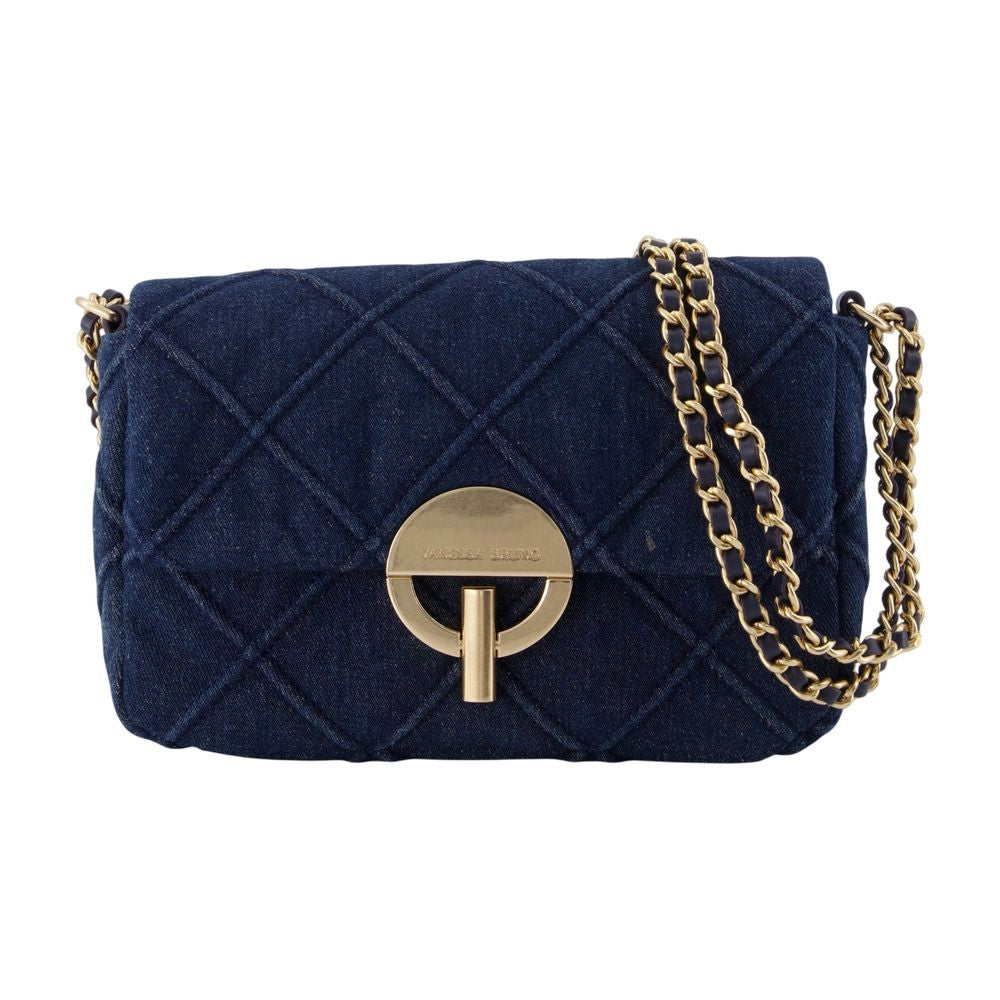Vanessa Bruno Quilted Cotton Moon Moyen Shoulder Bag