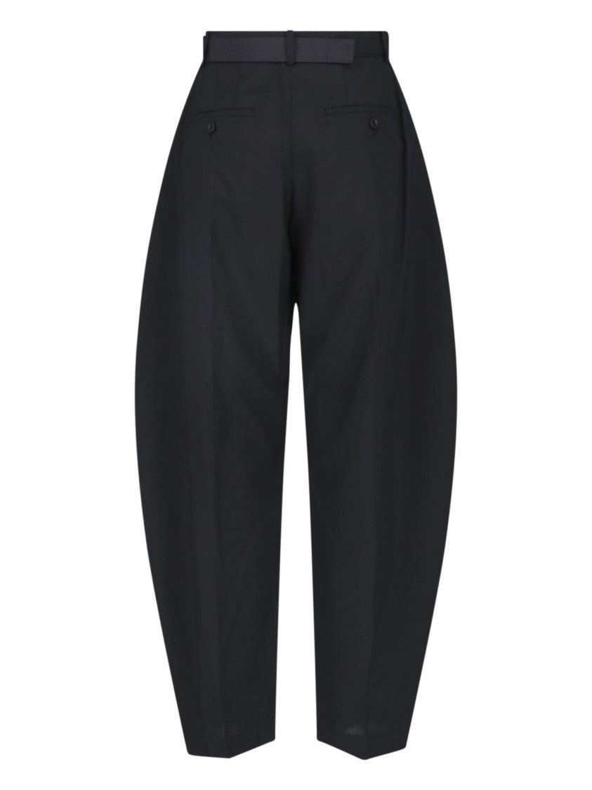 Sacai High-Waisted Tailored Pants With Structured Silhouette