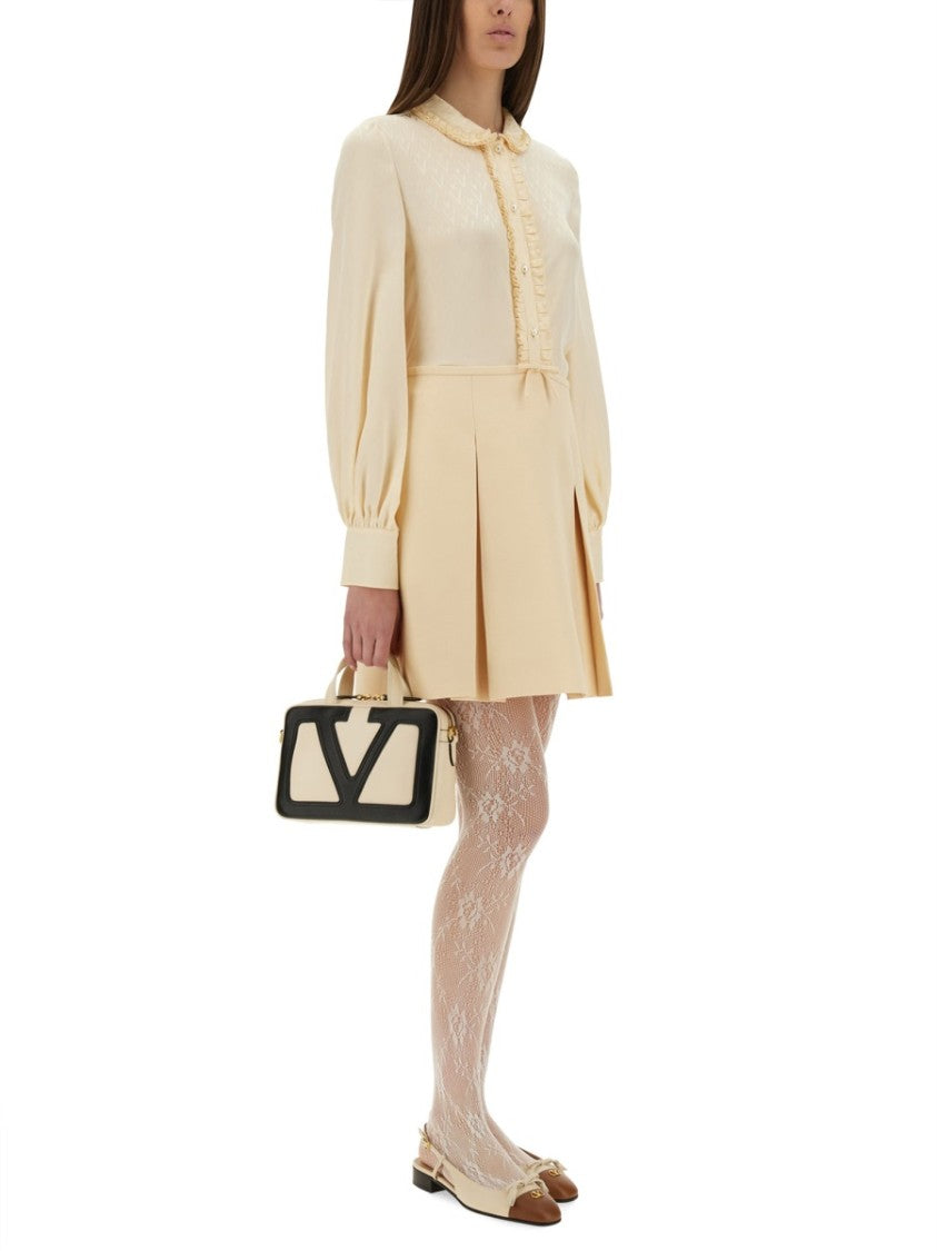 Valentino Crepe Couture Short Skirt