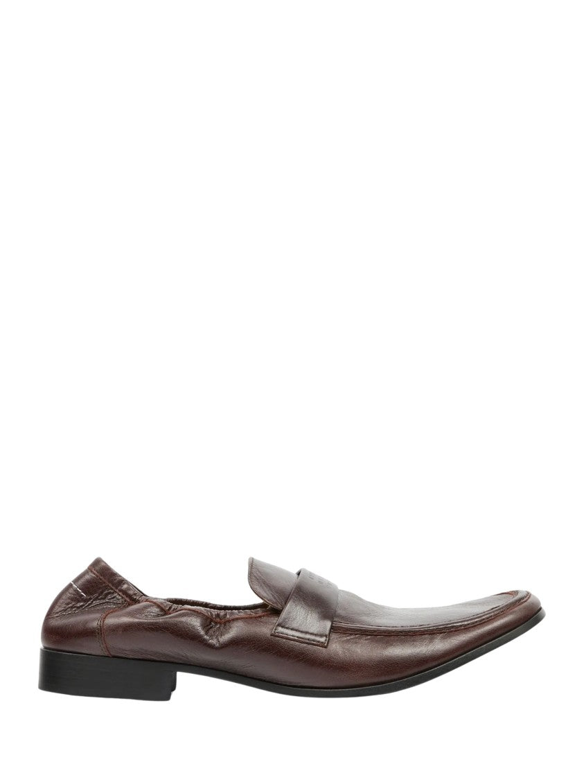 Mm6 By Maison Margiela Brown Penny Strap Leather Loafers