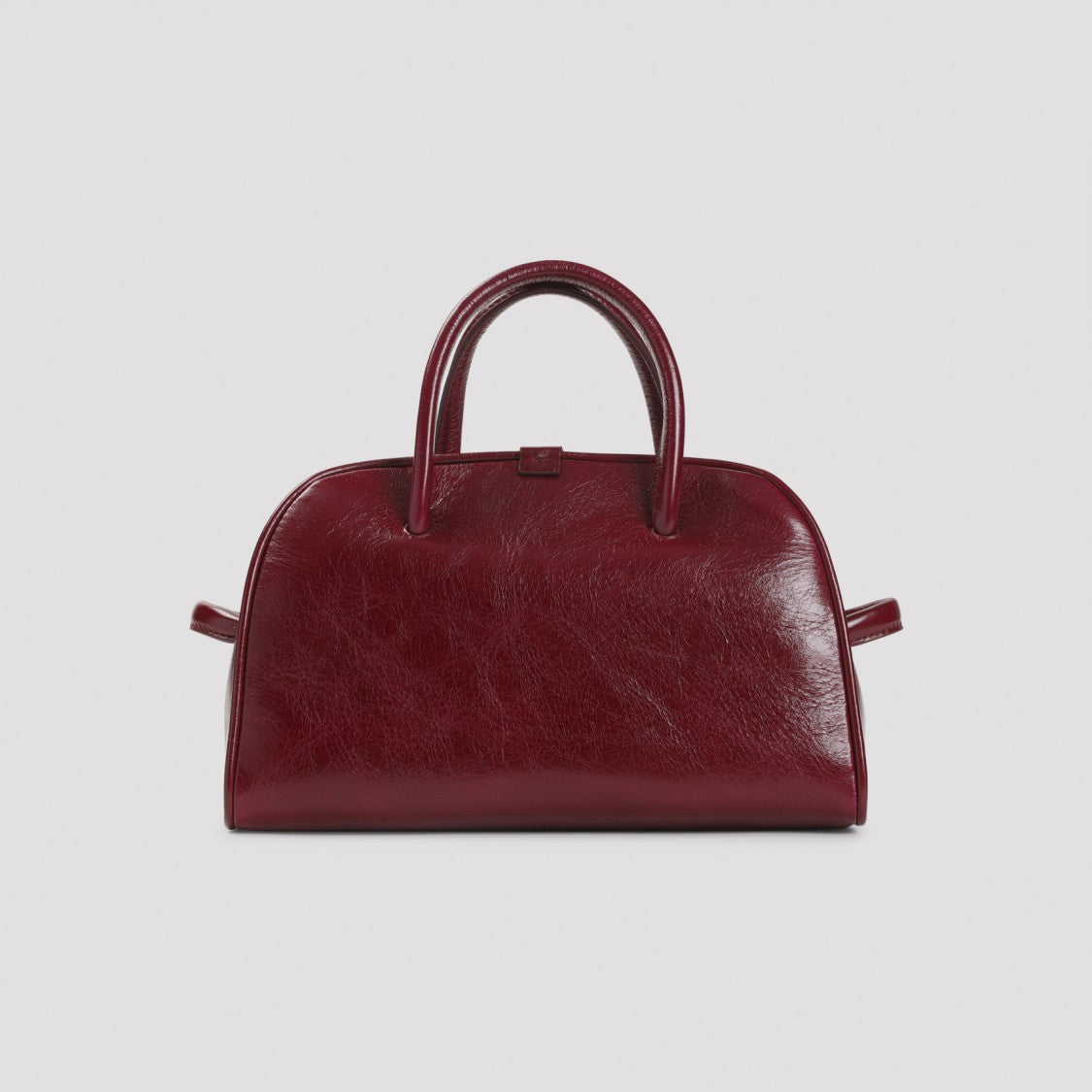 Jacquemus Burgundy Red Leather Le Petit Turismo Handbag