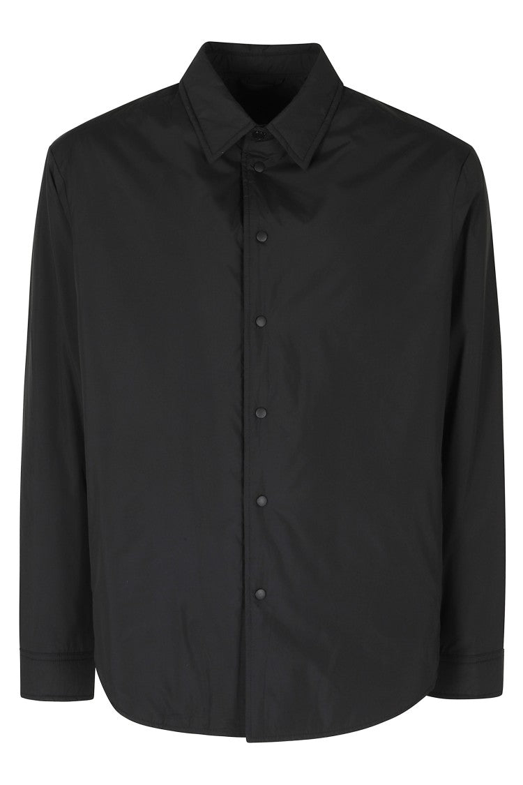 Briglia Black Classic Collar Snap Button Nylon Shirt Jacket