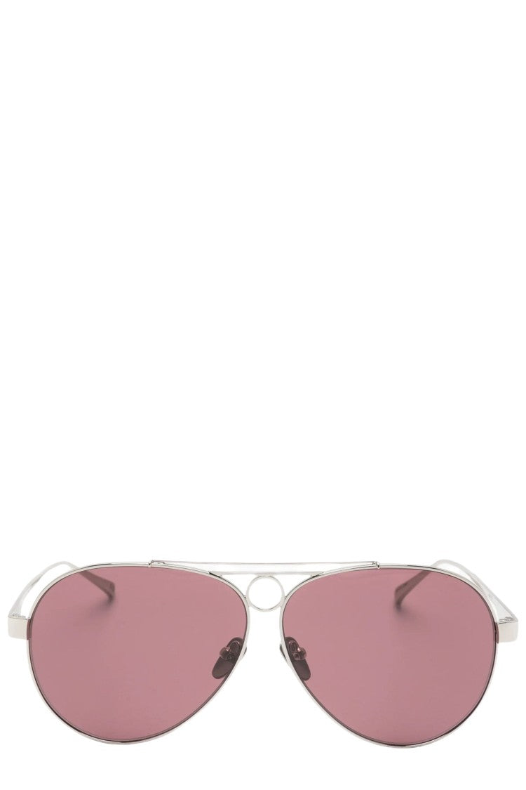 Face.Hide Hunter Teardrop Silver Frame Plum Lens Sunglasses