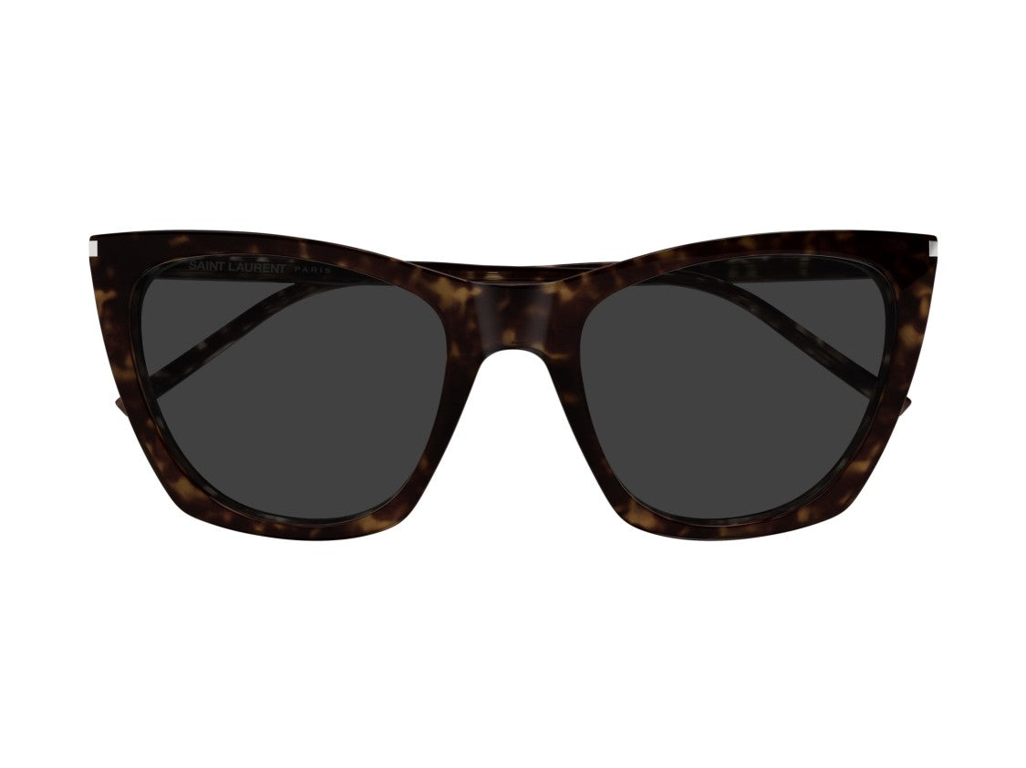 Saint Laurent Sl 214 Kate Thin Tortoiseshell Acetate Bold Oversized Sunglasses