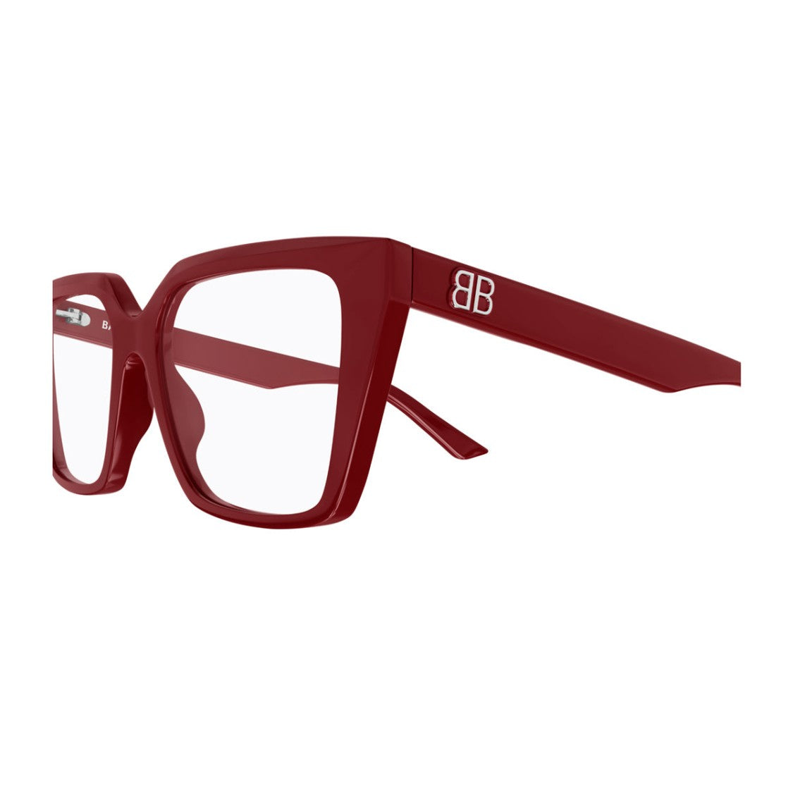 Balenciaga Transparent Red Bb0130o Acetate Geometric Sunglasses