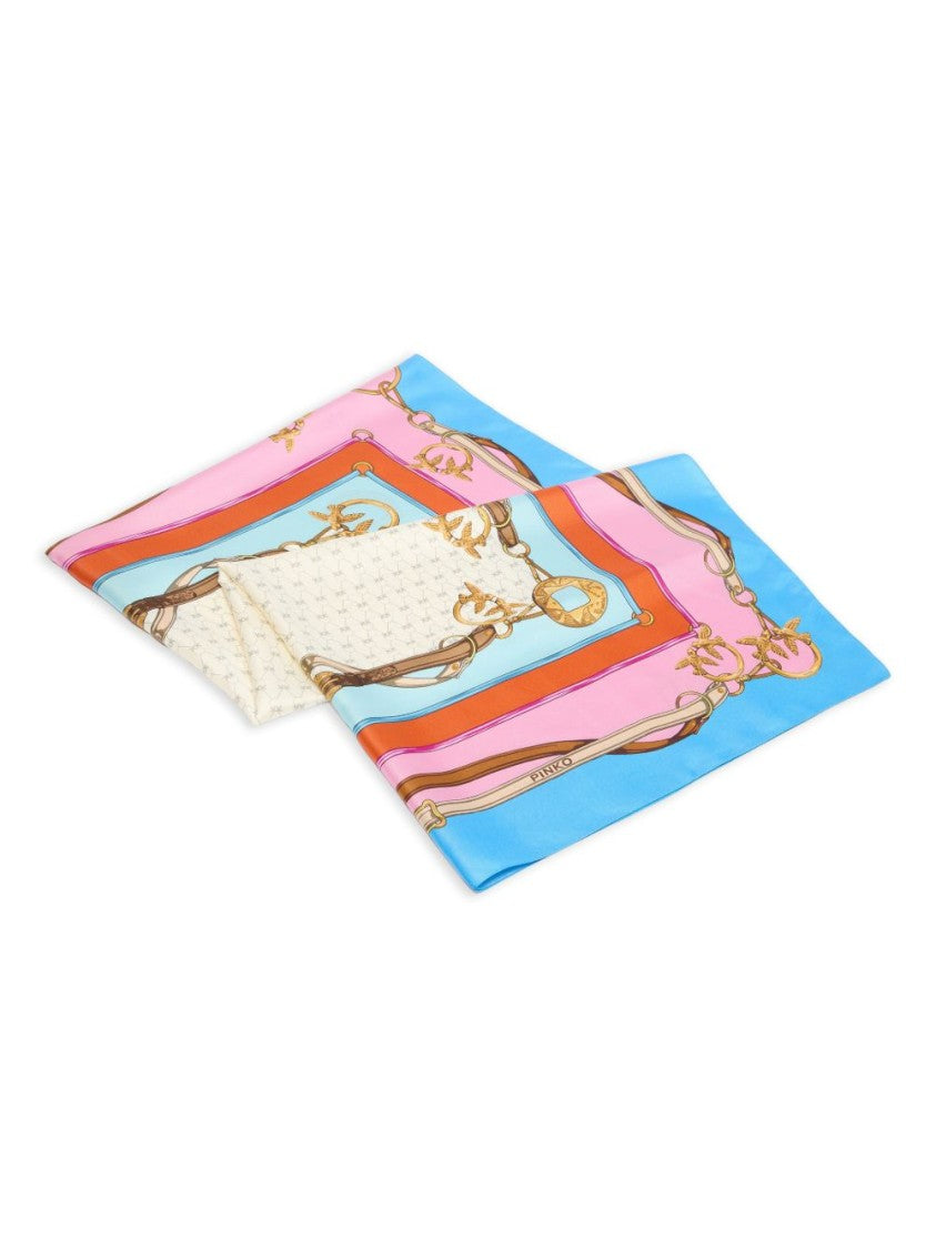 Pinko Liberty Print Light Blue Scarf