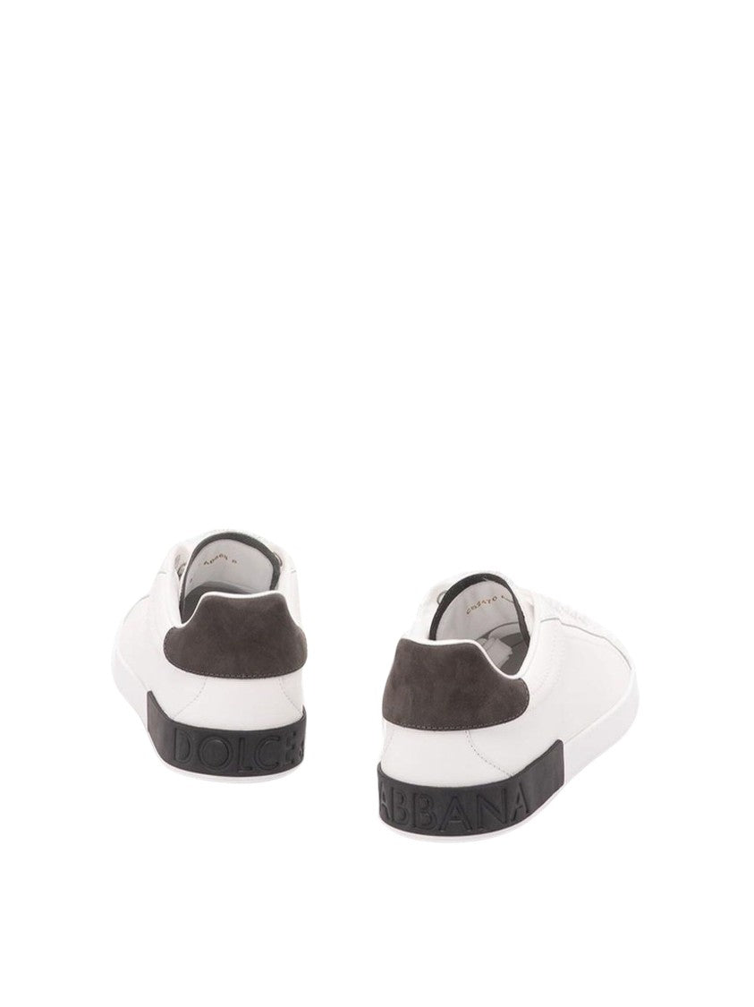 Dolce & Gabbana Black Suede Calf Leather Sneakers