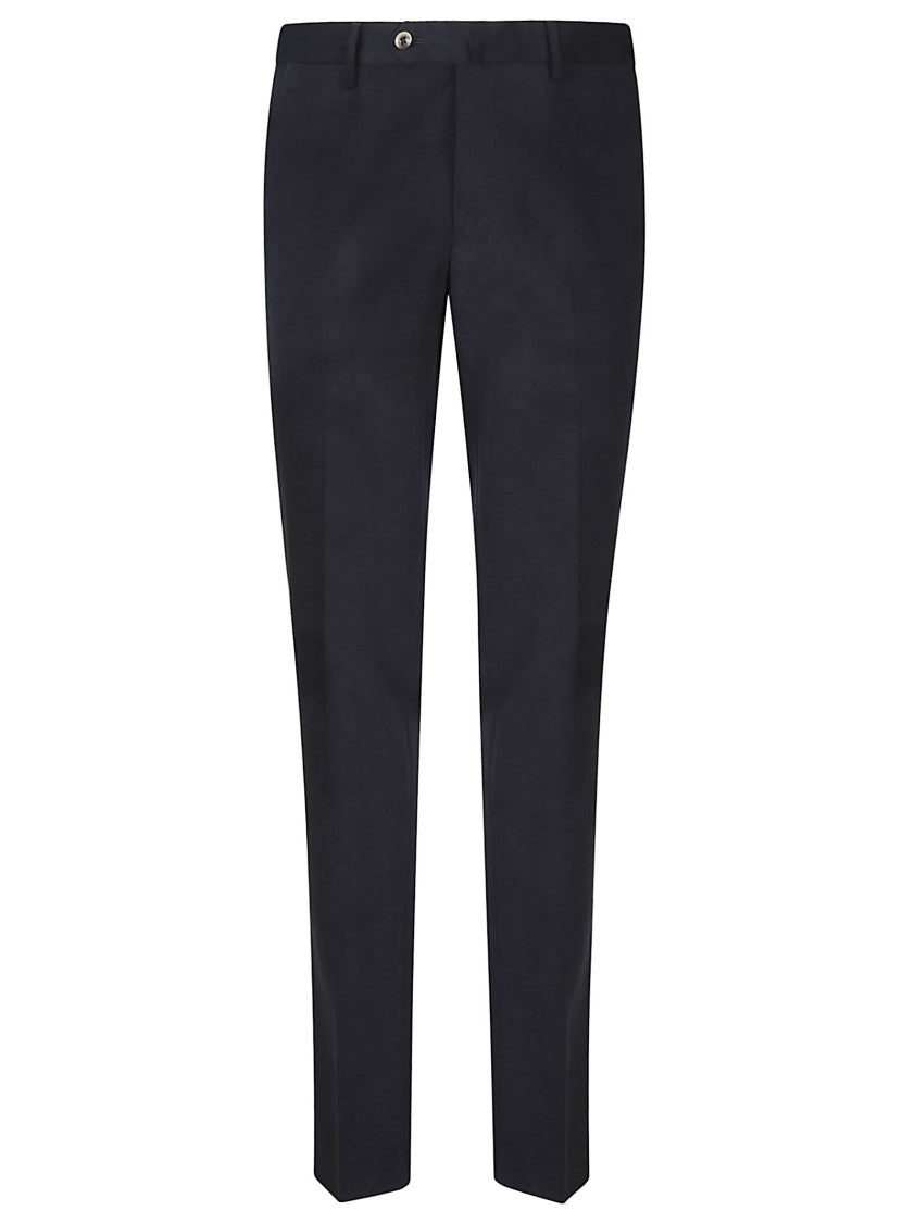 Pt Torino Slim Flat Front Tailored Cotton Pants