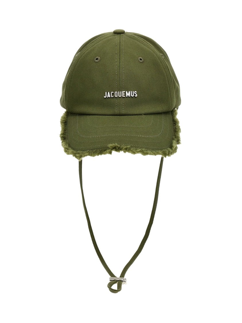 Jacquemus Artichaut Cap With Frayed Edges And Adjustable Strap