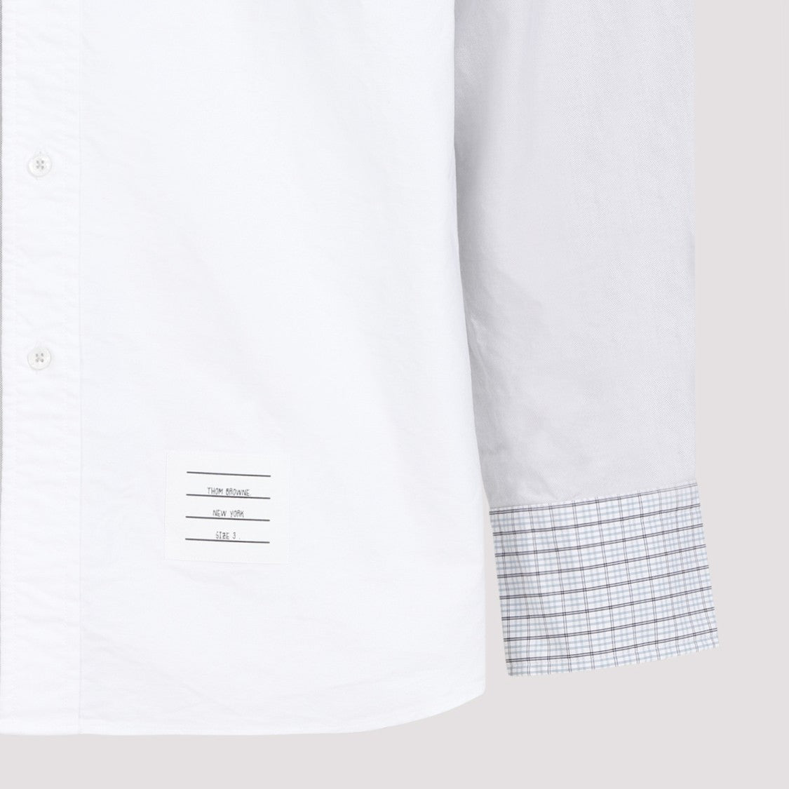 Thom Browne White Cotton Funmix Oversized Long Sleeve Shirt