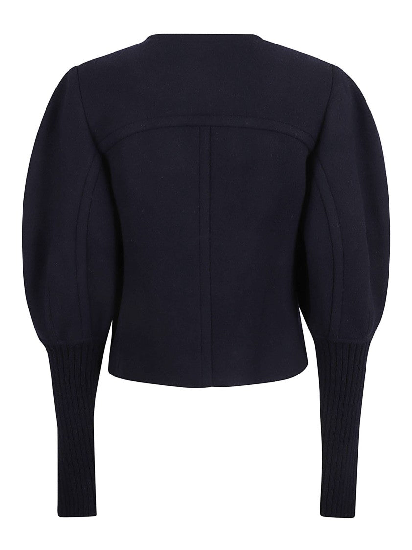 Chloé Structured Coat With Unique Puffed Sleeves