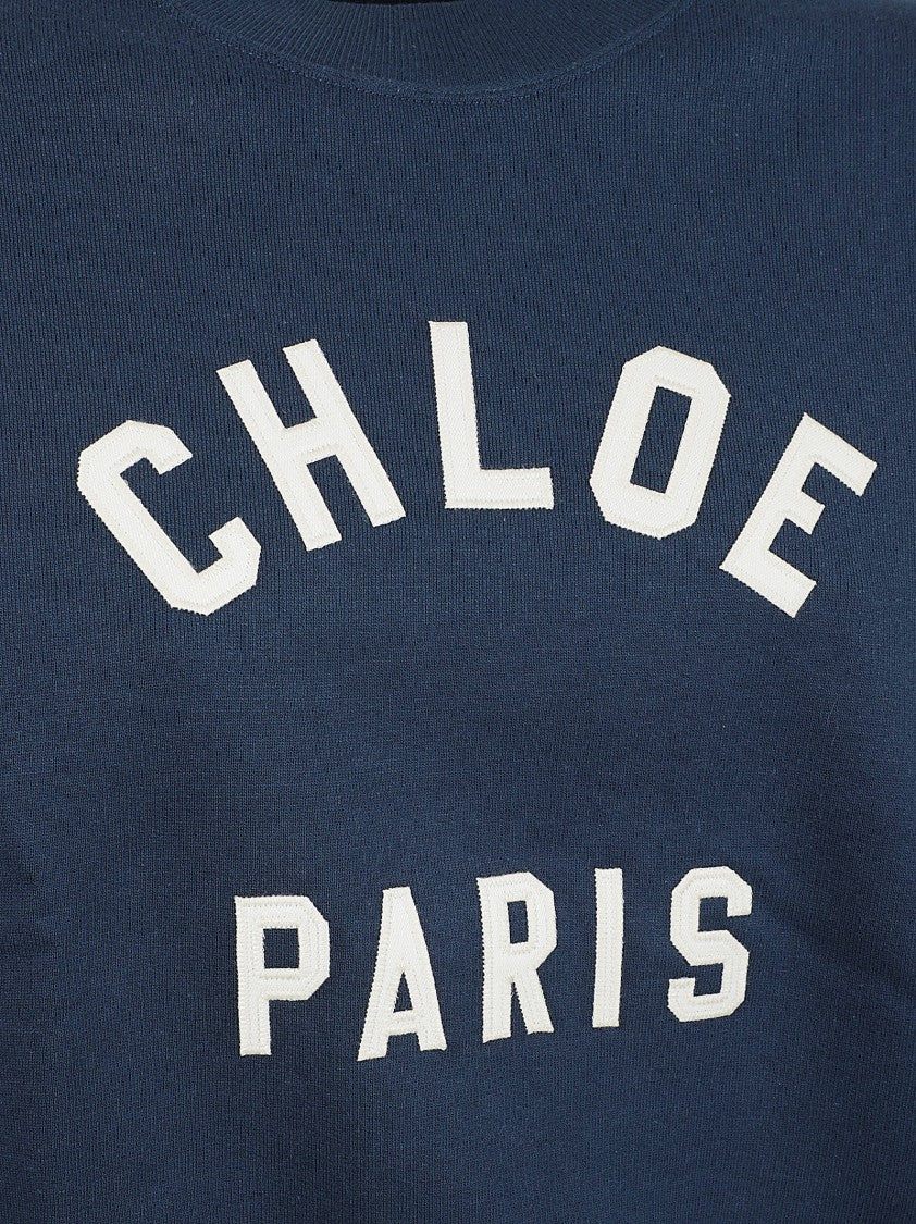 Chloé Cropped Boxy Mock-Neck Sweater