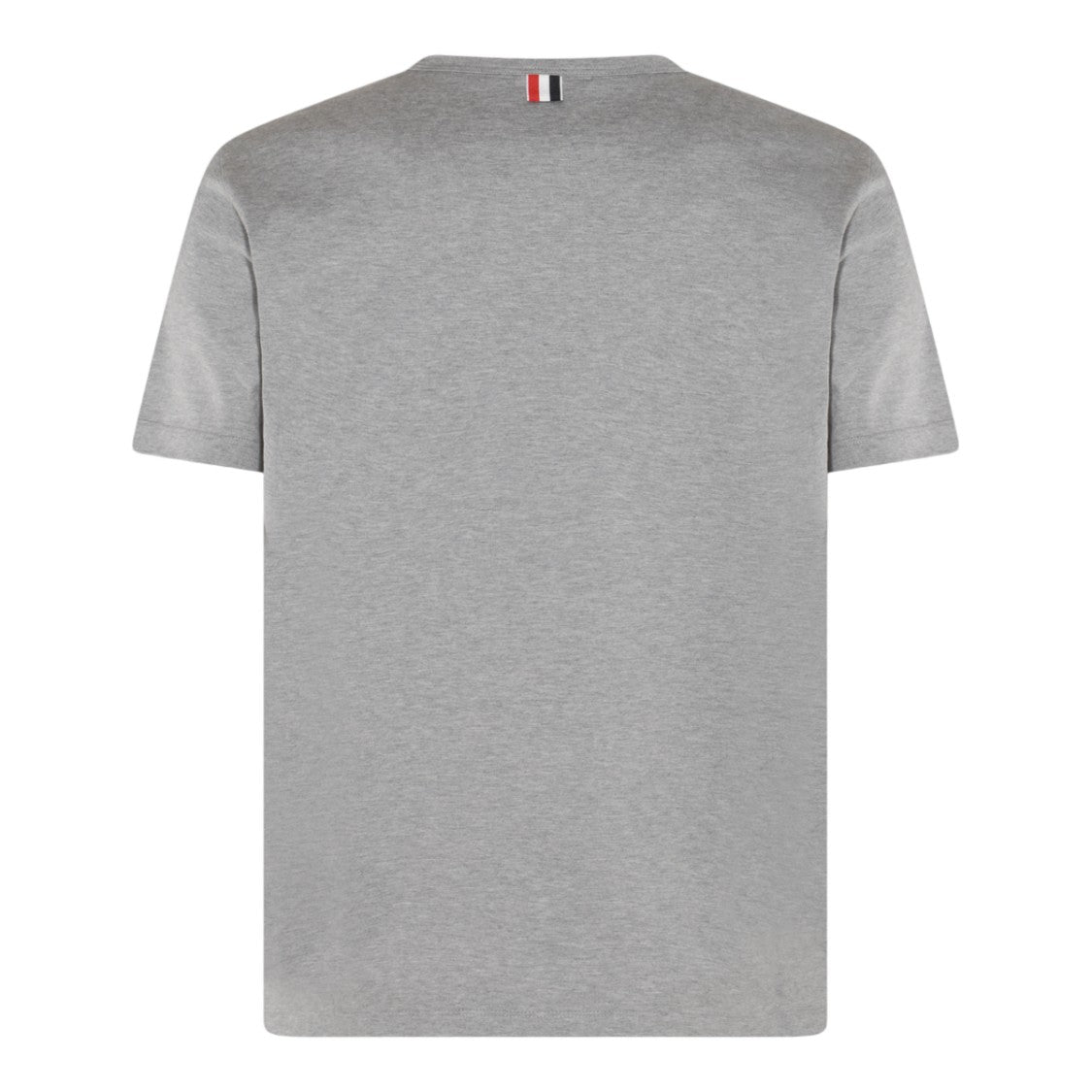 Thom Browne Short-Sleeve Crew Neck T-Shirt With Tricolor Details