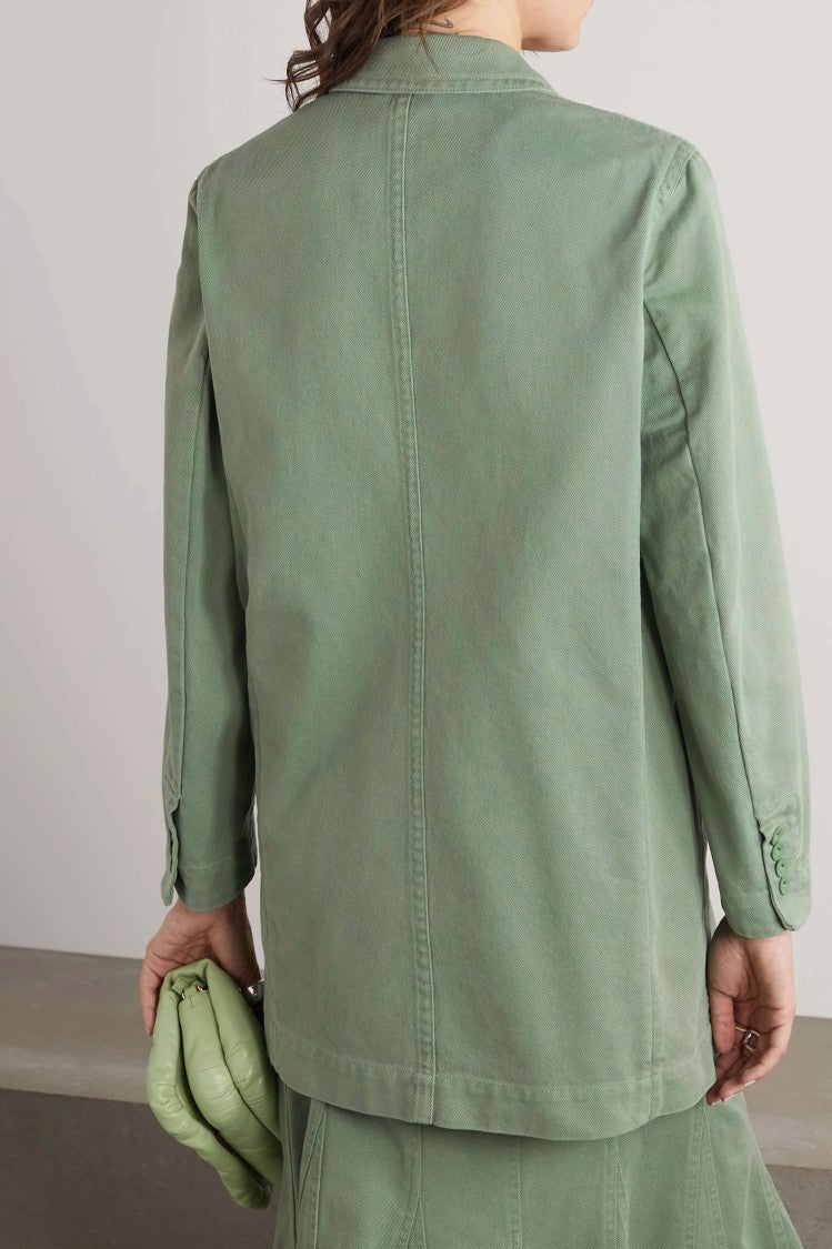 Max Mara Double-Breasted Tailored Coat With Notched Lapel