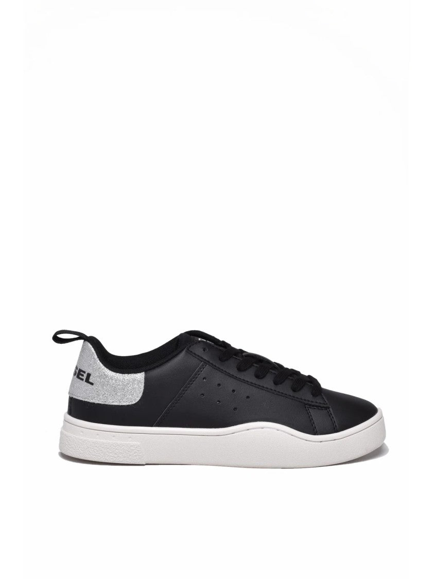 Diesel Black Silver Bold Rubber Sneakers