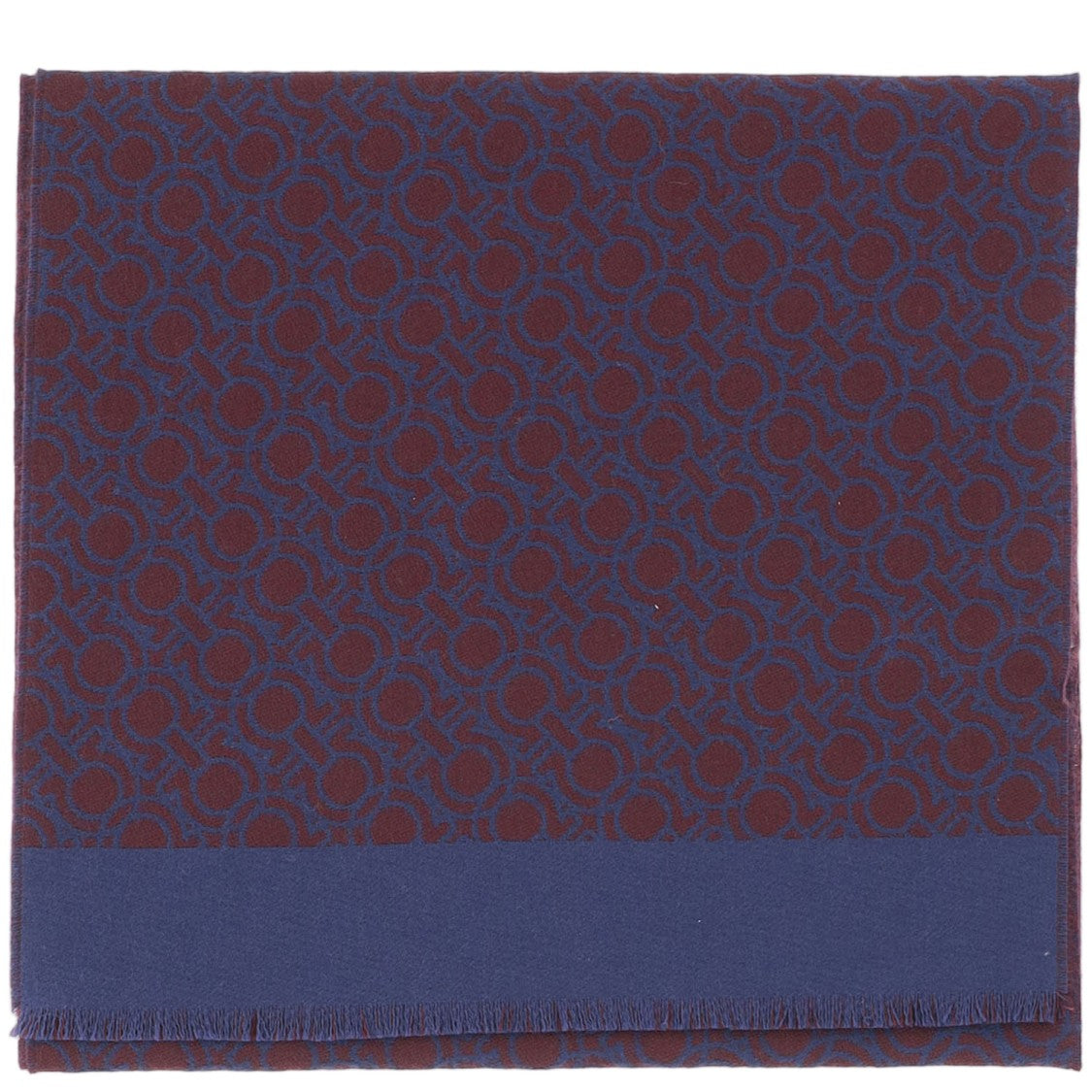 Salvatore Ferragamo Wool Scarf With Intricate Interlocking Pattern