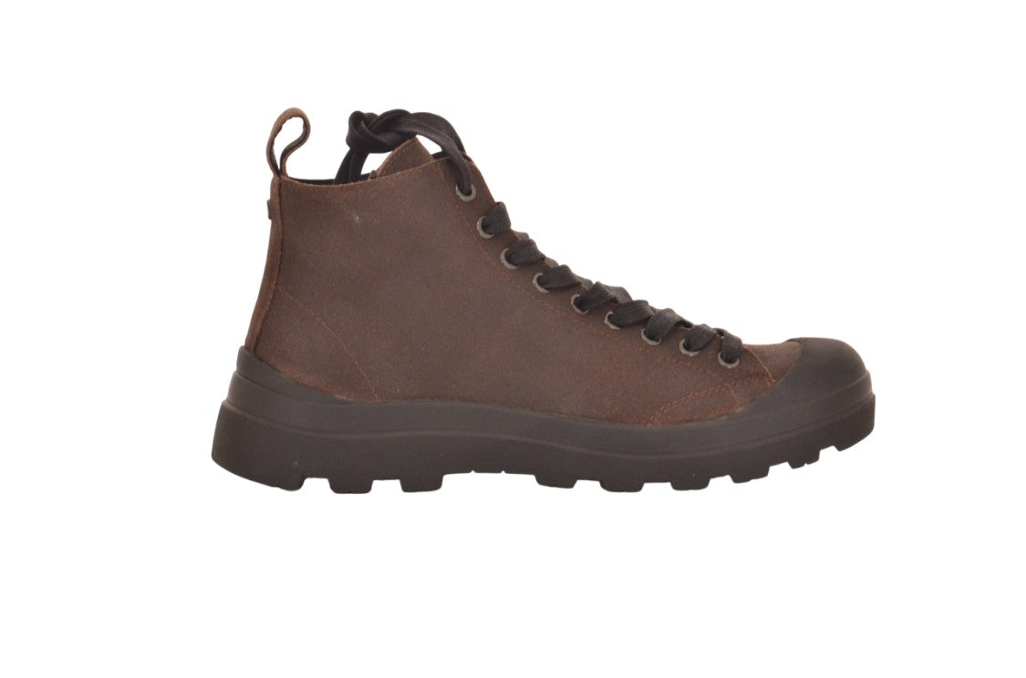 Panchic Military Green Waxed Suede Ankle Boots