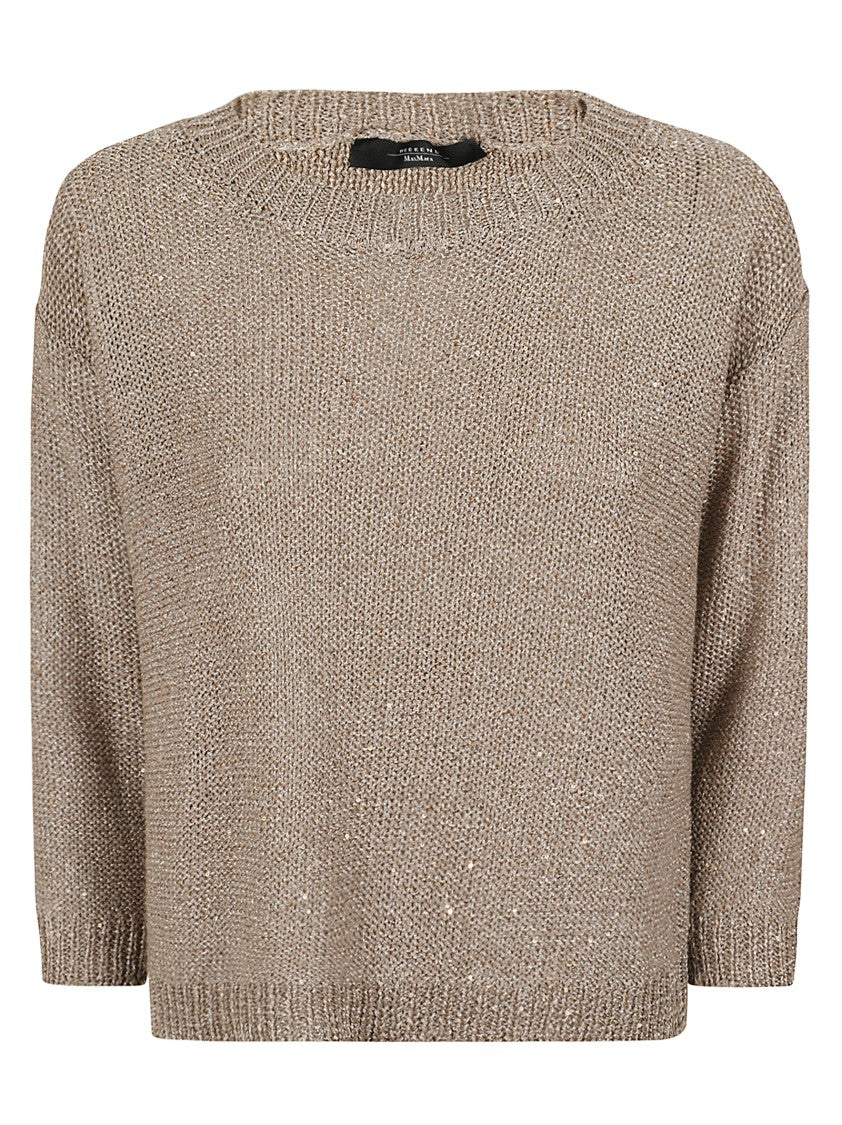 Max Mara Metallic Finish Viscose Blend Sweater