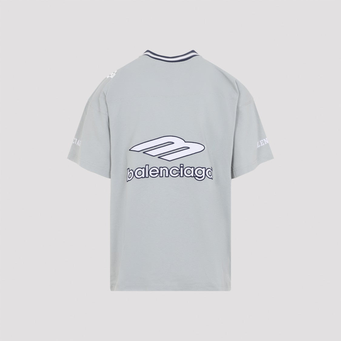 Balenciaga Loose-Fitting Grey T-Shirt With Bold Graphic Logo