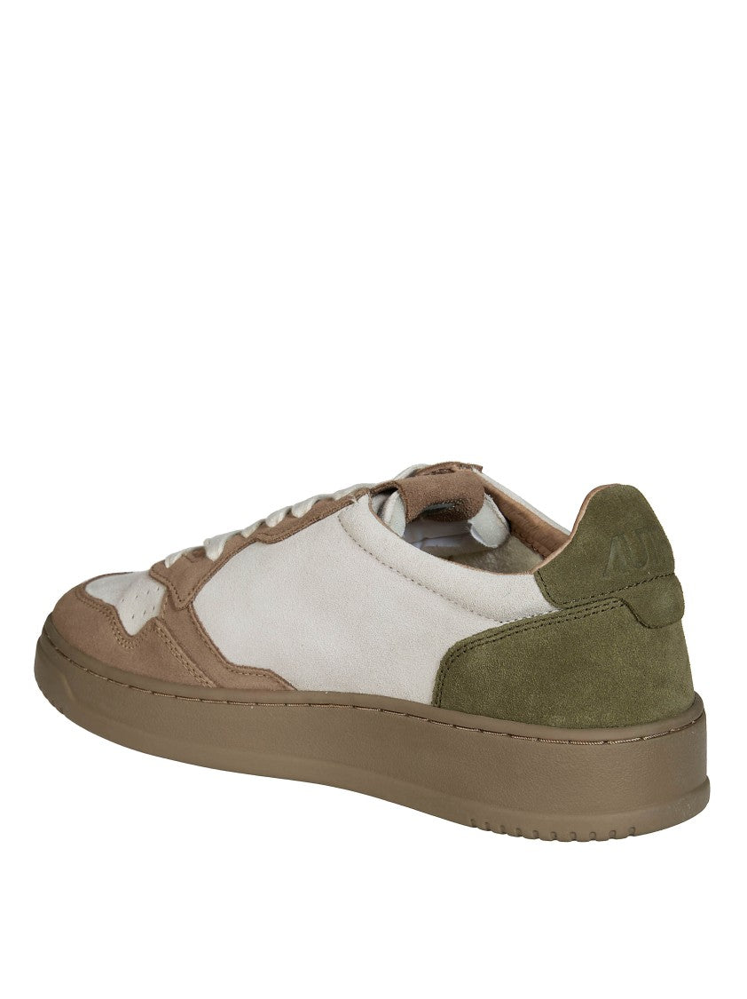 Autry White Medalist Low Leather Suede Sneakers