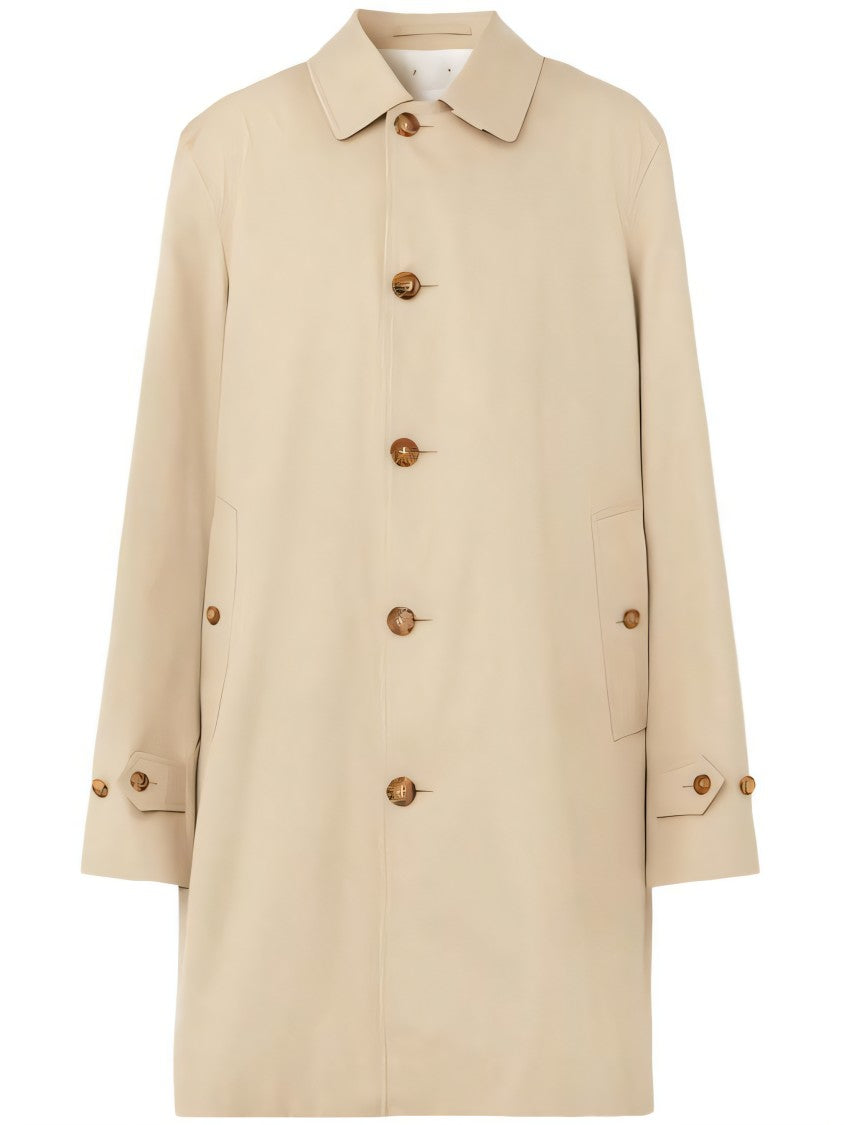 Burberry Straight-Cut Coat With Artistic Interior Print