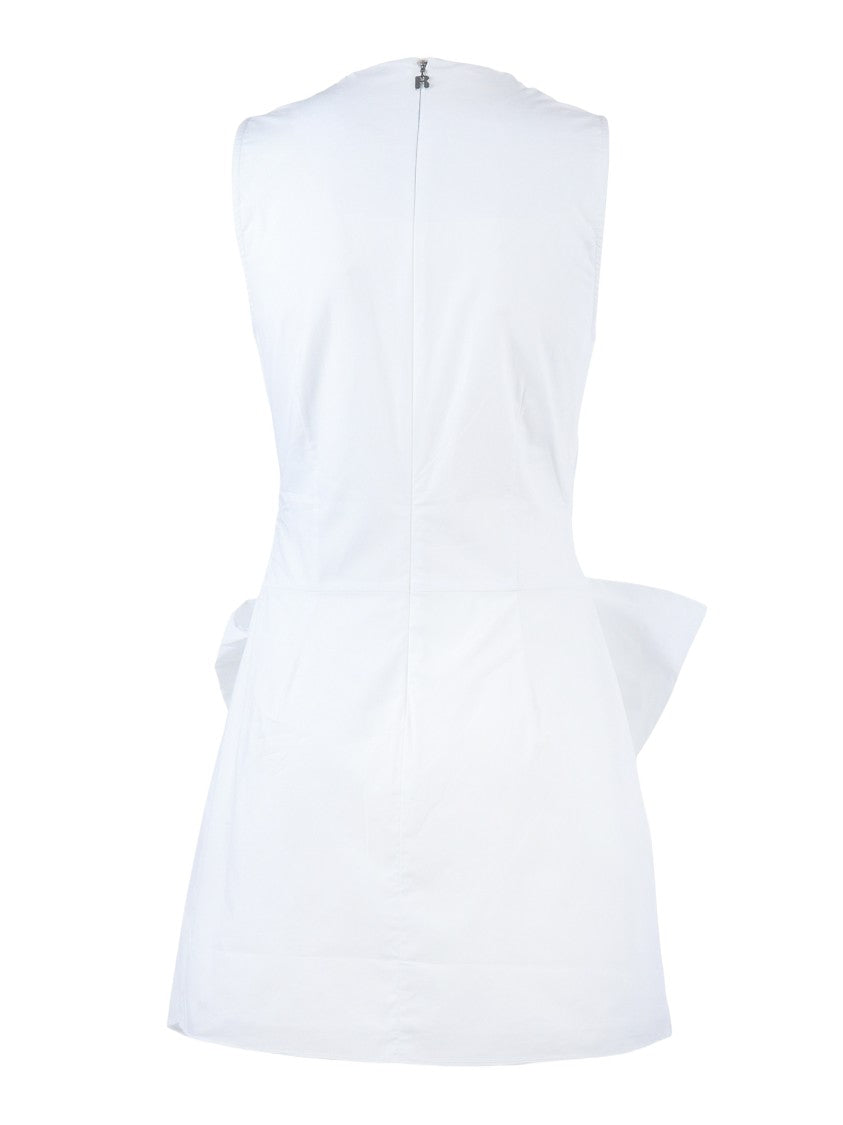 Rotate White Bright Bow Sleeveless Mini Dress